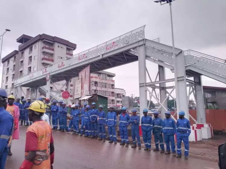 Infrastructures : la passerelle de Sangoyah inauguré par le Ministre des travaux publics Gando Barry