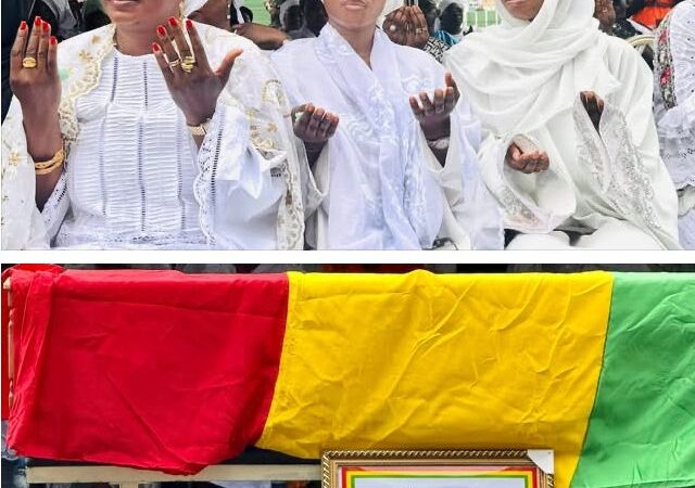 Kerfalla Camara Kpc offre des obsèques dignes à “Barezy” , son épouse Safi Camara en larmes au stade Petit Sory