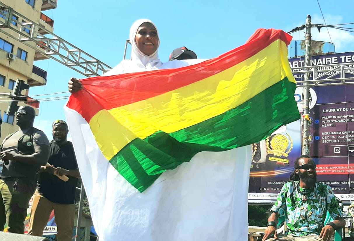 Kaloum: la coordinatrice du mouvement « Génération General Lansana Conté » boucle sa campagne de soutenir à la nouvelle Constitution