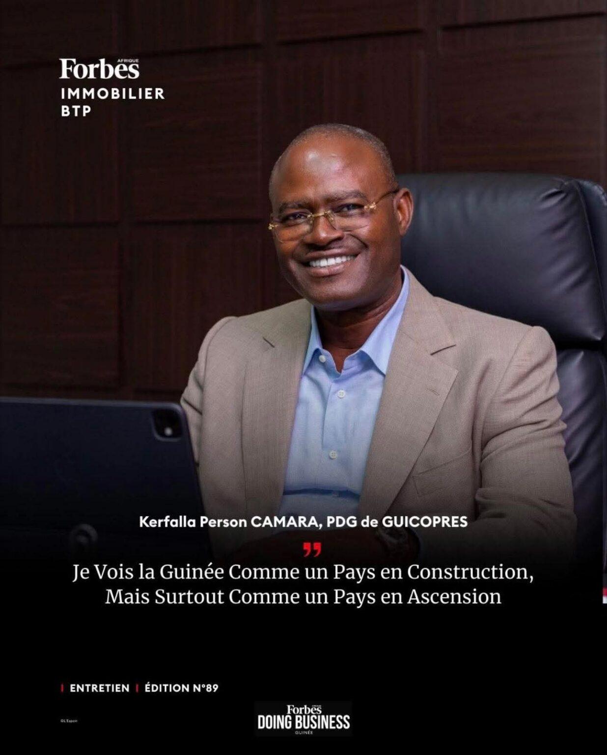 Kerfalla Camara (KPC) : L’architecte de l’émergence guinéenne en couverture de Forbes.