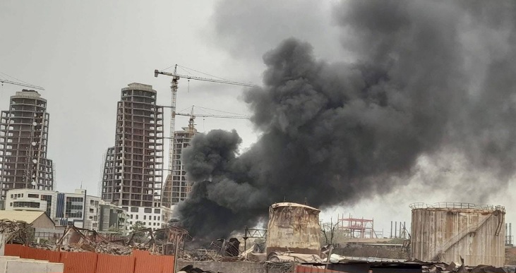 Kaloum : Nouveau départ de feu sur le site de l’ancien dépôt de carburant
