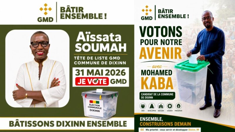 Élections législatives et communales : Aïssata Soumah et Mohamed Kaba portent les couleurs de la GMD à Dixinn