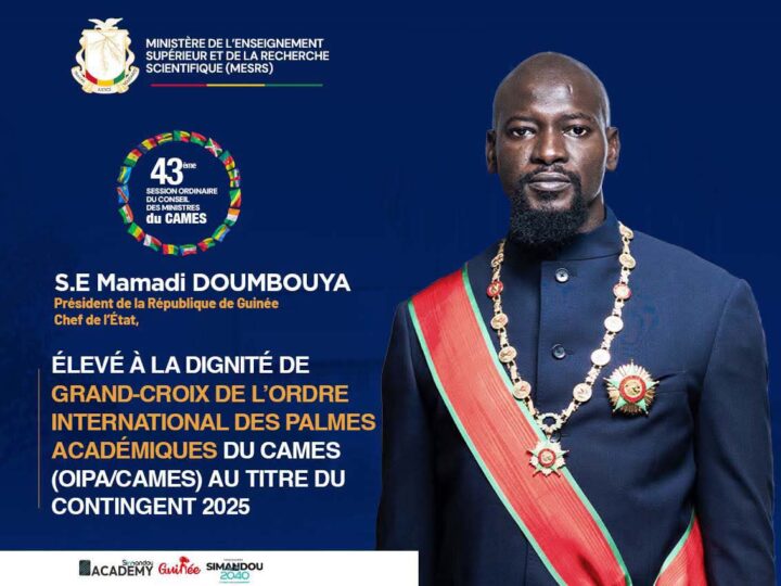 Guinée/Gabon: Le Président Mamadi DOUMBOUYA élevé à la plus haute dignité académique du CAMES: Une consécration continentale 