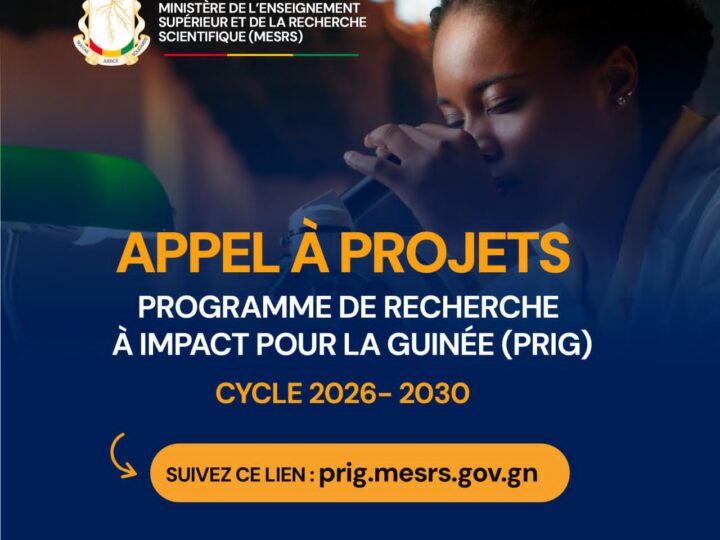 MESRS PRIG 2026–2030 : Lancement officiel de l’appel à projets du Programme de Recherche à Impact pour la Guinée